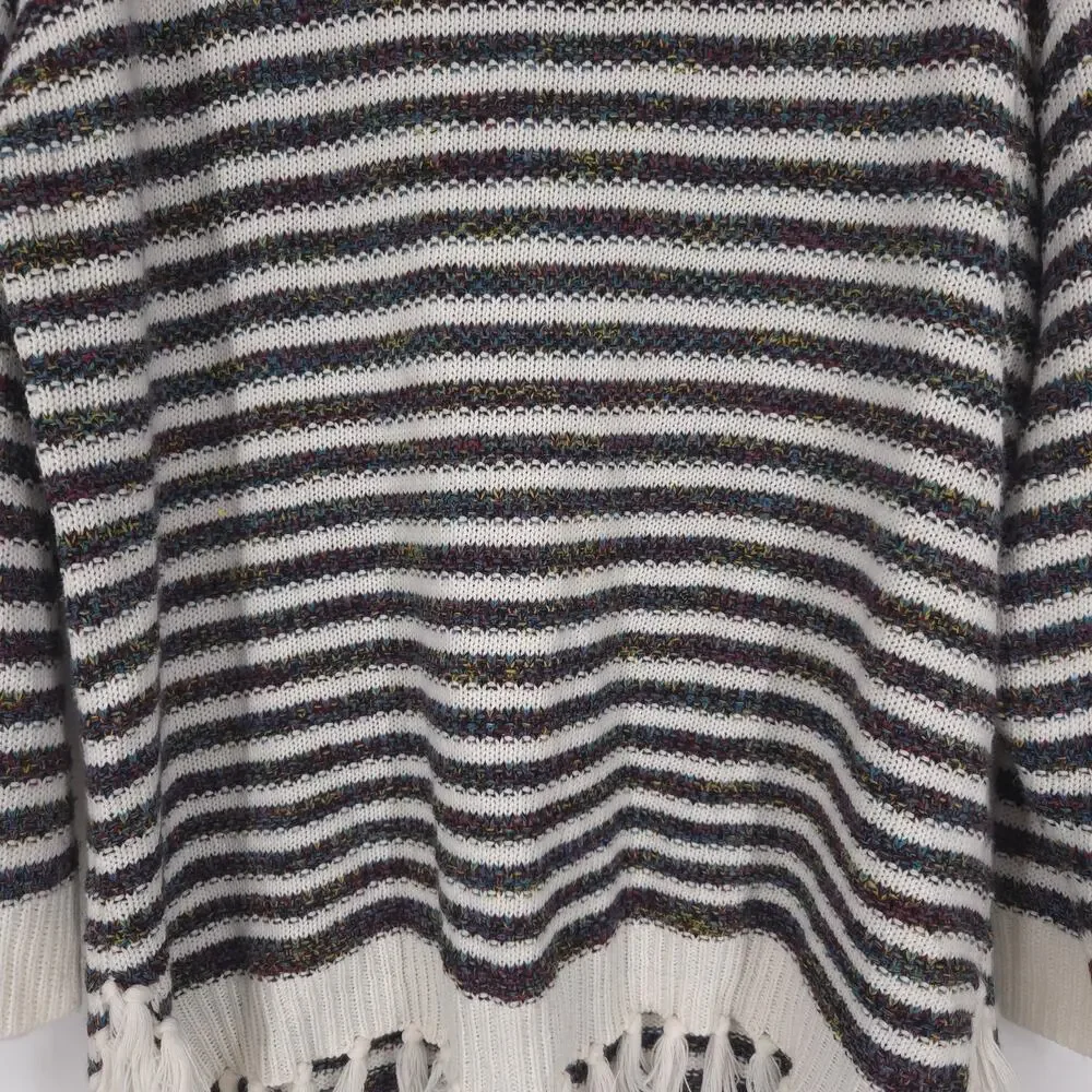 Cozy Co. by Cozy Casual Striped Fringed Long Sleeve Plus Size Sweater Size 3X